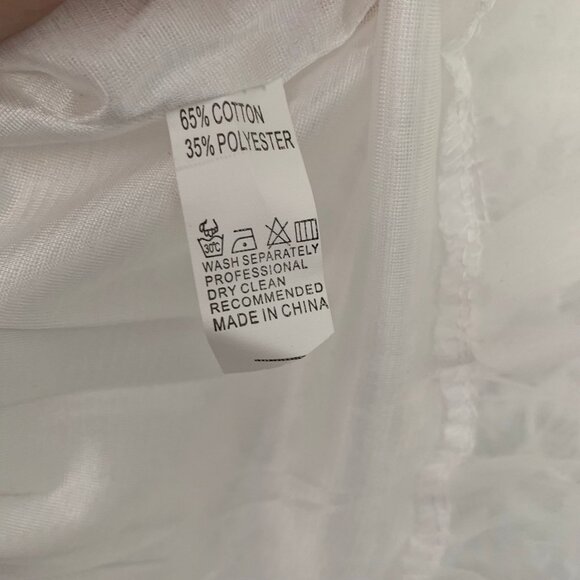 NEW Simply Couture white lace elbow sleeve flowy pullover blouse top shirt‎ - Picture 7 of 9